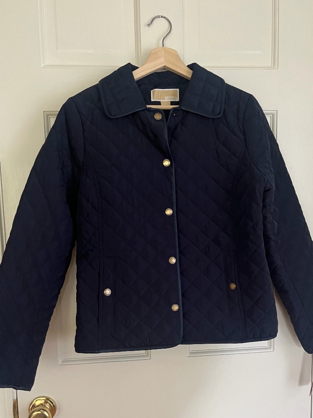 Michael Kors Lightweight Quilted Jacket Navy Size Medium NWT